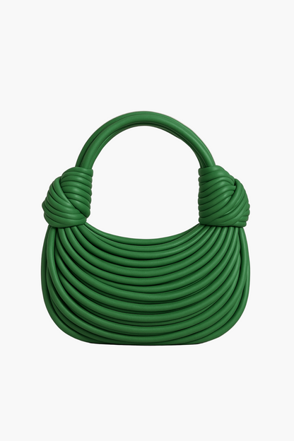 Damen Designer Handtasche mit skulpturalem Nudel-Design für modernen Alltag