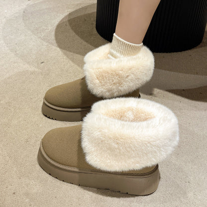 Janet – Faltbare Damenstiefel mit Fleece und Plüschfutter
