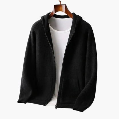 Herren Premium Hoodie – Moderner Strickpullover mit Kapuze, Stilvoll für Alltag und Freizeit