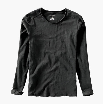 Herren Langarmshirt im Lagenlook – Modernes V-Ausschnitt Freizeitshirt