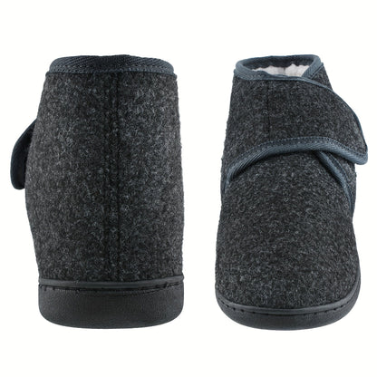 Herren Komfort-Hausschuhe mit Klettverschluss – Vintage Stil für Alltag und Freizeit