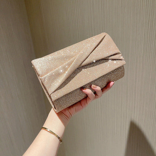 Megan – Goldene Mode Umschlag Clutch