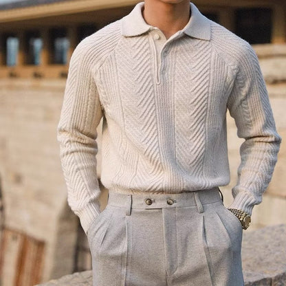 Robbie – Herrenpullover mit Strickmuster
