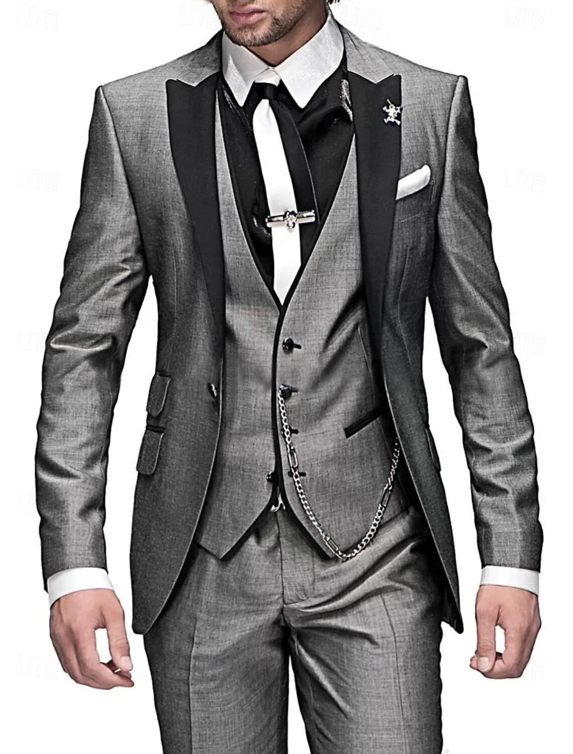 Herren 3-teiliges Anzug-Set – Eleganter Business & Hochzeitsanzug im modernen Stil