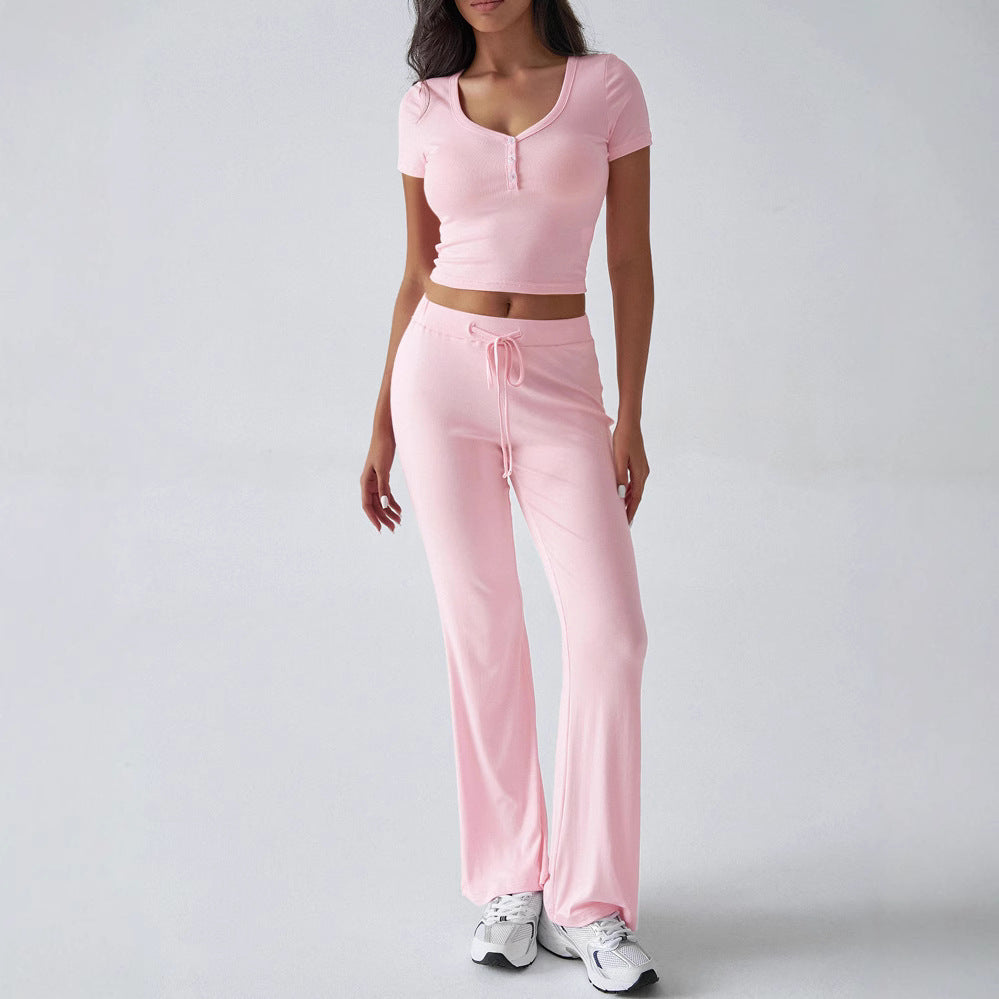 Kimberley – Einfarbiger Damenanzug mit Rundhalsausschnitt