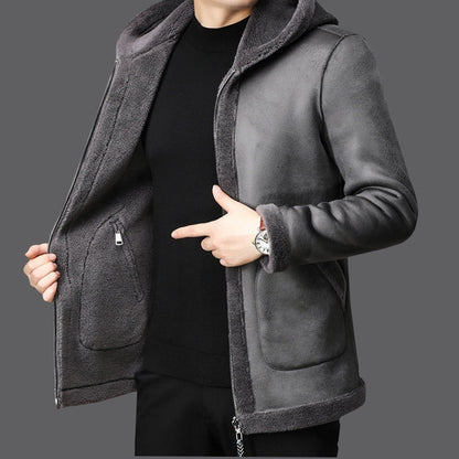 Elliot – Herren Wollmantel mit Lammwolle und Fleece