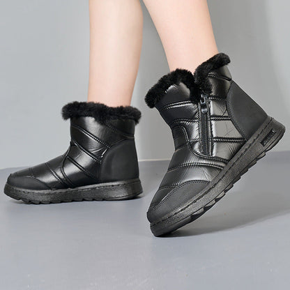 Anna – Damen Winterstiefel mit Reißverschluss und Plüschfutter