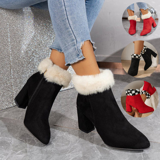 Vanessa – Damen Stiefeletten mit Karomuster