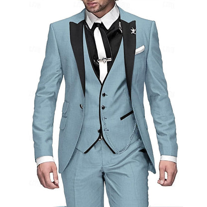 Herren 3-teiliges Anzug-Set – Eleganter Business & Hochzeitsanzug im modernen Stil