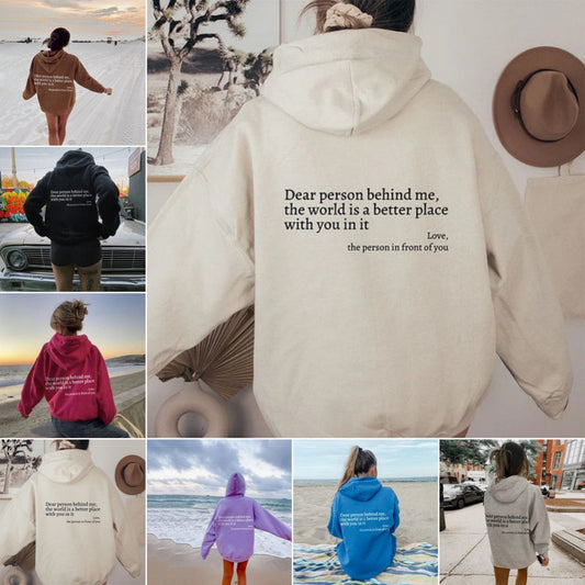 Carly – Damen Kapuzenpullover mit Buchstaben-Print