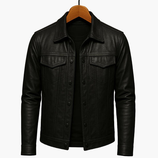 Herren Lederjacke Moto-Stil – Elegante Übergangsjacke für Freizeit & Alltag