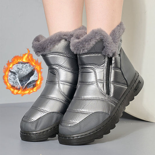 Anna – Damen Winterstiefel mit Reißverschluss und Plüschfutter