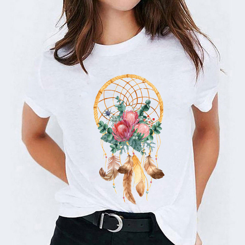 Stephanie – Süßes Damen-T-Shirt mit Cartoon-Print