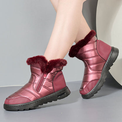 Anna – Damen Winterstiefel mit Reißverschluss und Plüschfutter