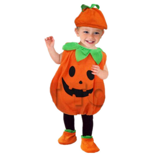 Kinder Halloween Kürbis Kostüm – Lustiges Kürbis Outfit für Jungen & Mädchen – Perfekt für Halloween-Partys & Trick-or-Treat