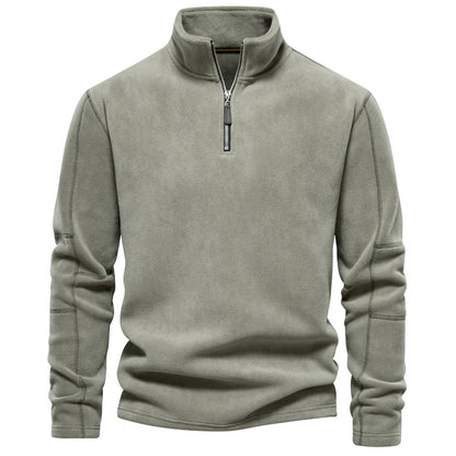 Ron – Stehkragen-Reißverschluss-Sweatshirt mit Fleece