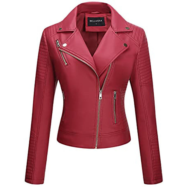 Christine – Blumenstickerei Damen Lederjacke