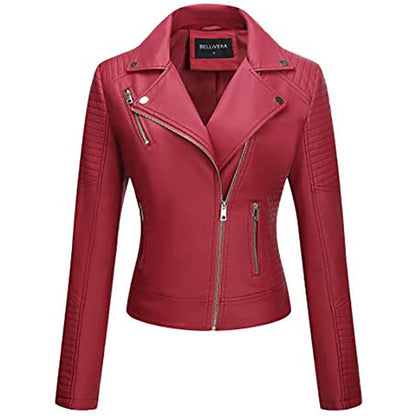 Christine – Blumenstickerei Damen Lederjacke