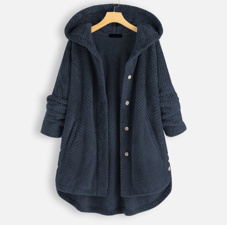 Wendy – Damen Kapuzenpullover aus doppelseitigem Samt