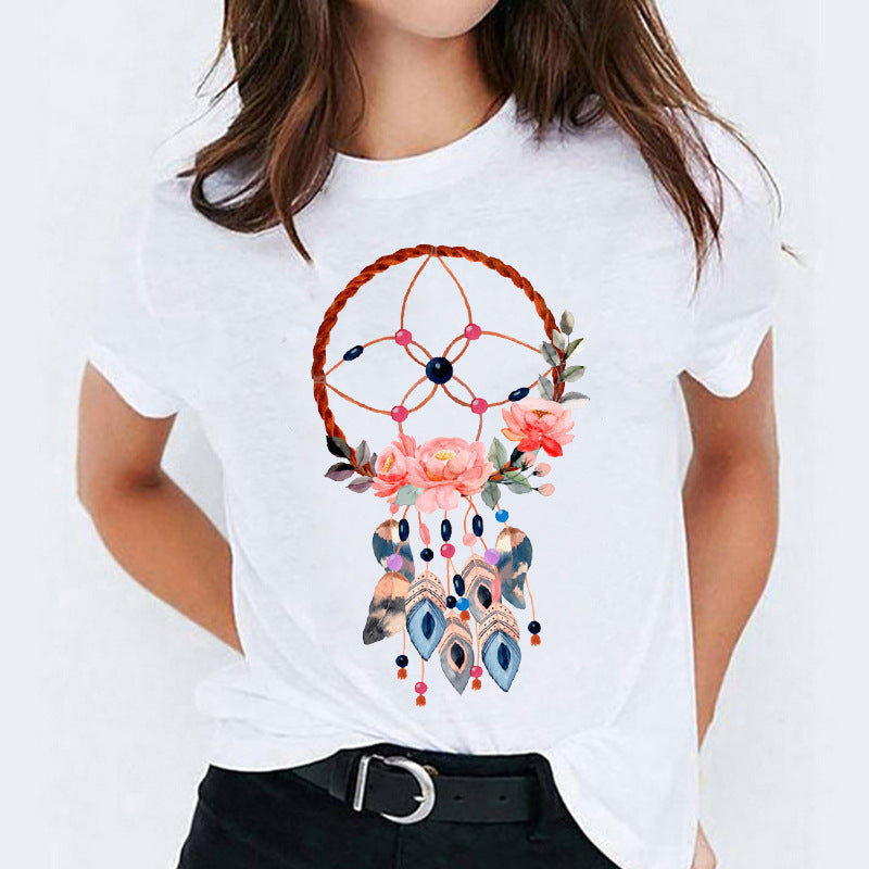 Stephanie – Süßes Damen-T-Shirt mit Cartoon-Print