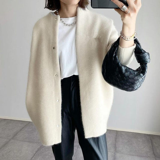 Damen Strickjacke im modernen Oversize-Look – Lässiger Cardigan für Alltag und Büro