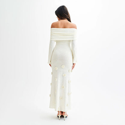 Adele – Strick-Badebluse mit Blumenmuster