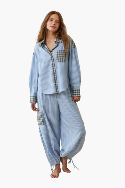 Damen Pyjama Set im Oversize-Look – Stilvolles und Bequemes Freizeit-Outfit für Zuhause