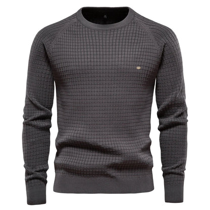 Maximilian – Herren Strickpullover aus 100% Baumwolle, Rundhalsausschnitt, für Herbst und Winter