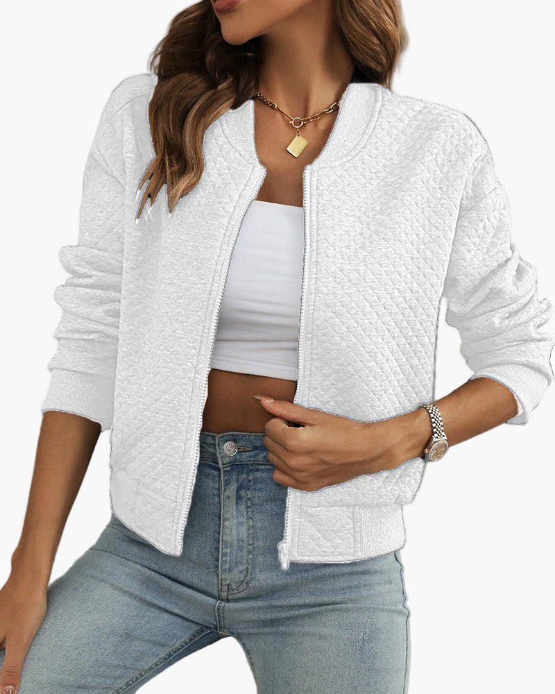 Damen Bomberjacke Modern Stepp-Design Freizeit und Alltag