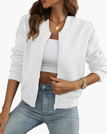 Damen Bomberjacke Modern Stepp-Design Freizeit und Alltag