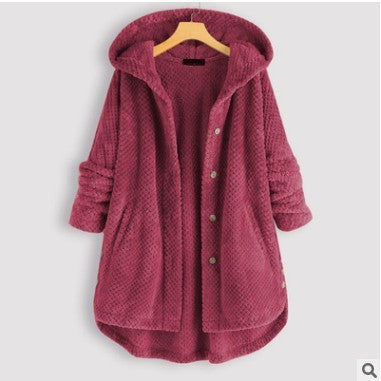 Wendy – Damen Kapuzenpullover aus doppelseitigem Samt