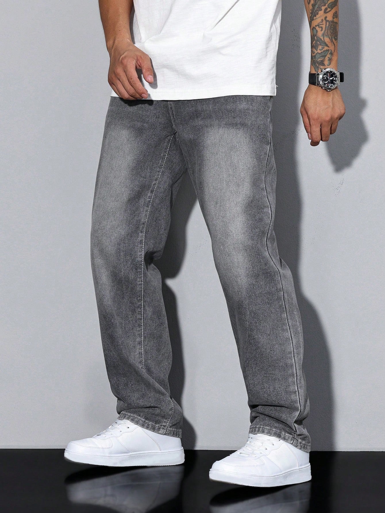 Herren Gerade Schnitt Freizeitjeans – Bequeme Loose Fit Denim für Alltag & Streetwear