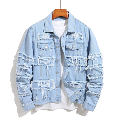 Ray – Europäische und Amerikanische Frühjahrs- und Herbst-Denimjacke für Herren