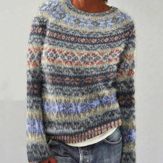 Rachel – Rundhals-Pullover aus dicker Nadelgewebe