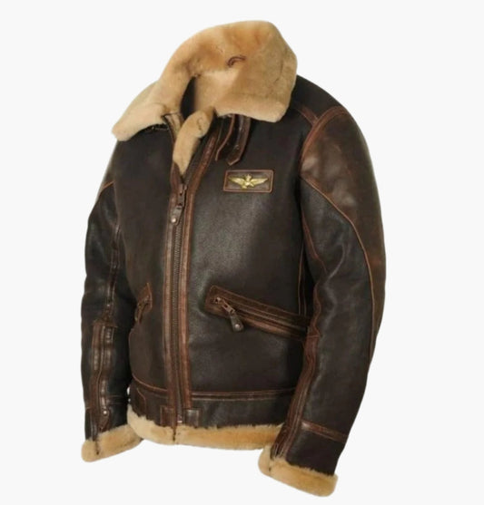 Herren Vintage Fliegerjacke – Klassische Pilotenjacke für Herbst und Winter