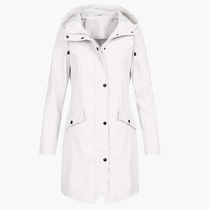 Damen Regenmantel Winddicht Stilvoll Übergangsjacke Outdoor