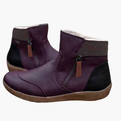 Damen Orthopädische Komfort-Stiefeletten mit Doppelreißverschluss – Alltag & Freizeit