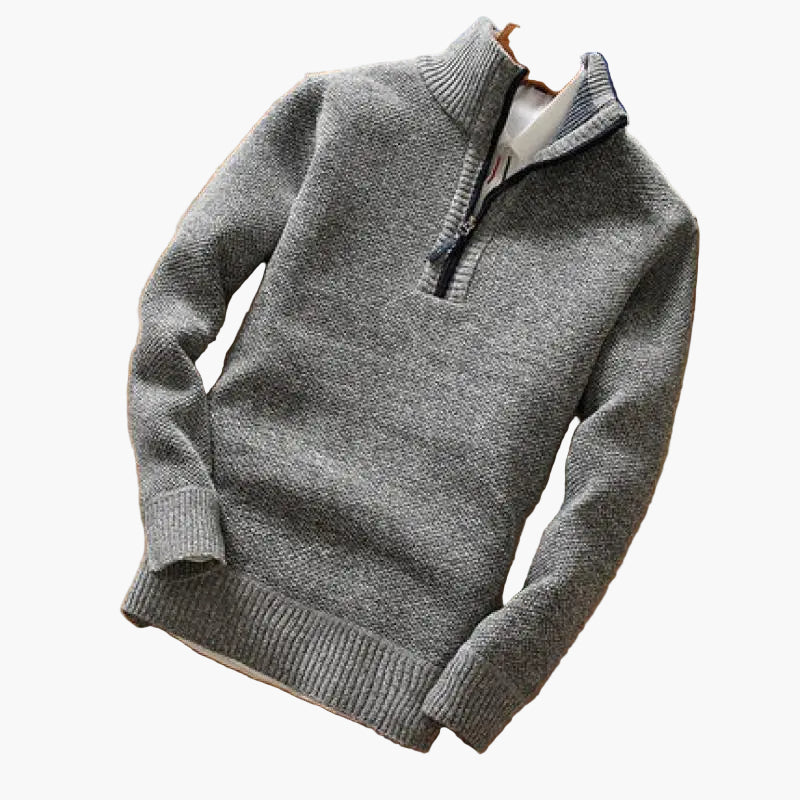 Herren Strickpullover mit Reißverschluss – Moderner Freizeit-Look