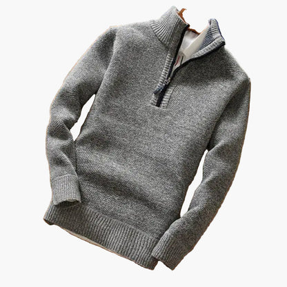 Herren Strickpullover mit Reißverschluss – Moderner Freizeit-Look