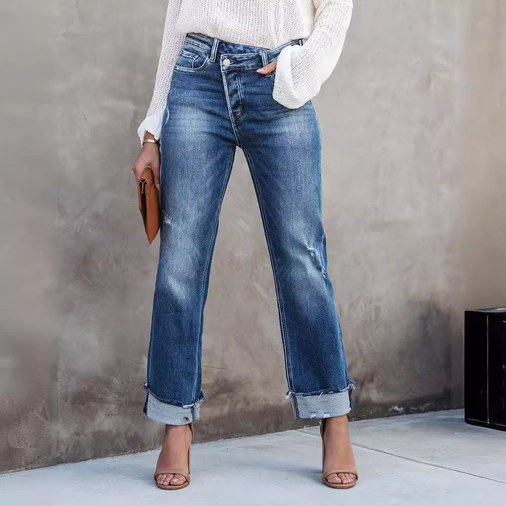 Audrey – Weite Damenjeans im Lässigen Stil