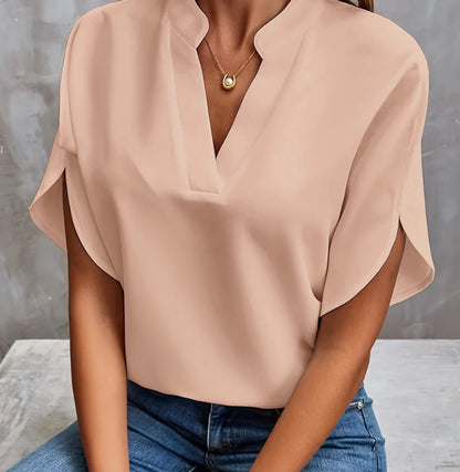 Georgina – Chiffonbluse mit V-Ausschnitt für Damen