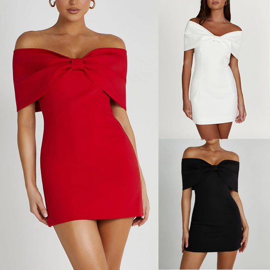 Ruby – Lässiges Damenkleid mit schulterfreiem Design