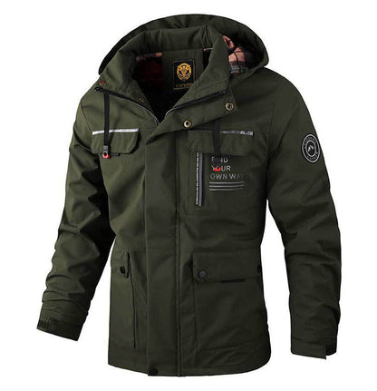 Alan – Winddichte Herrenjacke mit Kapuze und Taschen