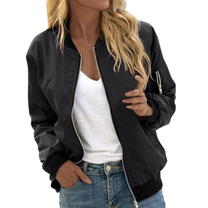 Emma – Modische Damen-Baseballjacke mit Reißverschluss