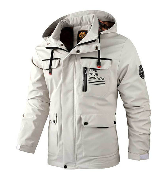 Alan – Winddichte Herrenjacke mit Kapuze und Taschen