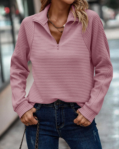 Perry – Lockerer Pullover mit Schlangenmotiv und Reißverschluss
