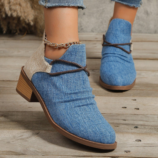Susan – Retro Damenstiefeletten mit Leopardenmuster