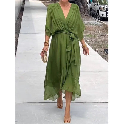 Wendy – Batwing Ärmel Kleid mit V-Ausschnitt