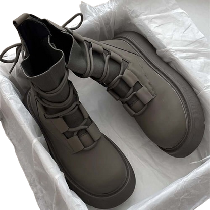 Damen High-Top Sneaker mit Plateau und Modernem Design – Lässig & Trendy