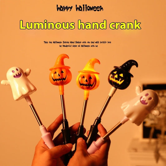 Halloween Luminous Hand Crank – Leuchtende Handrassel für Kinder & Erwachsene, perfekte Deko & Party-Accessoire